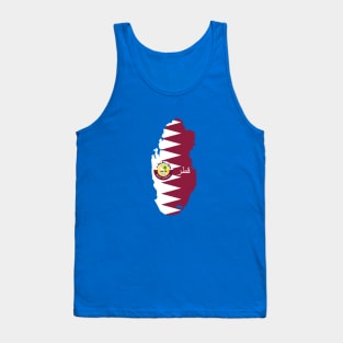 Qatar flag & map Tank Top